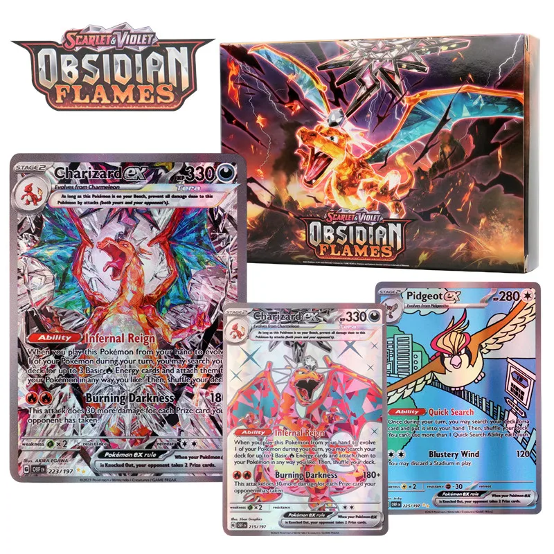 

Pokemon Obsidian Flames Booster Box 100Pcs All rare New EX Pokemon Cards English Version