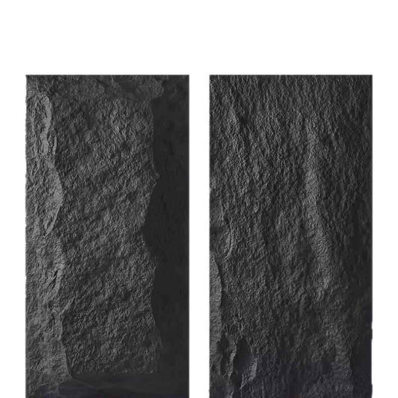 Stone skin background wall light cultural stone exterior wall brick ultra-thin pu imitation stone veneer large plate continuous