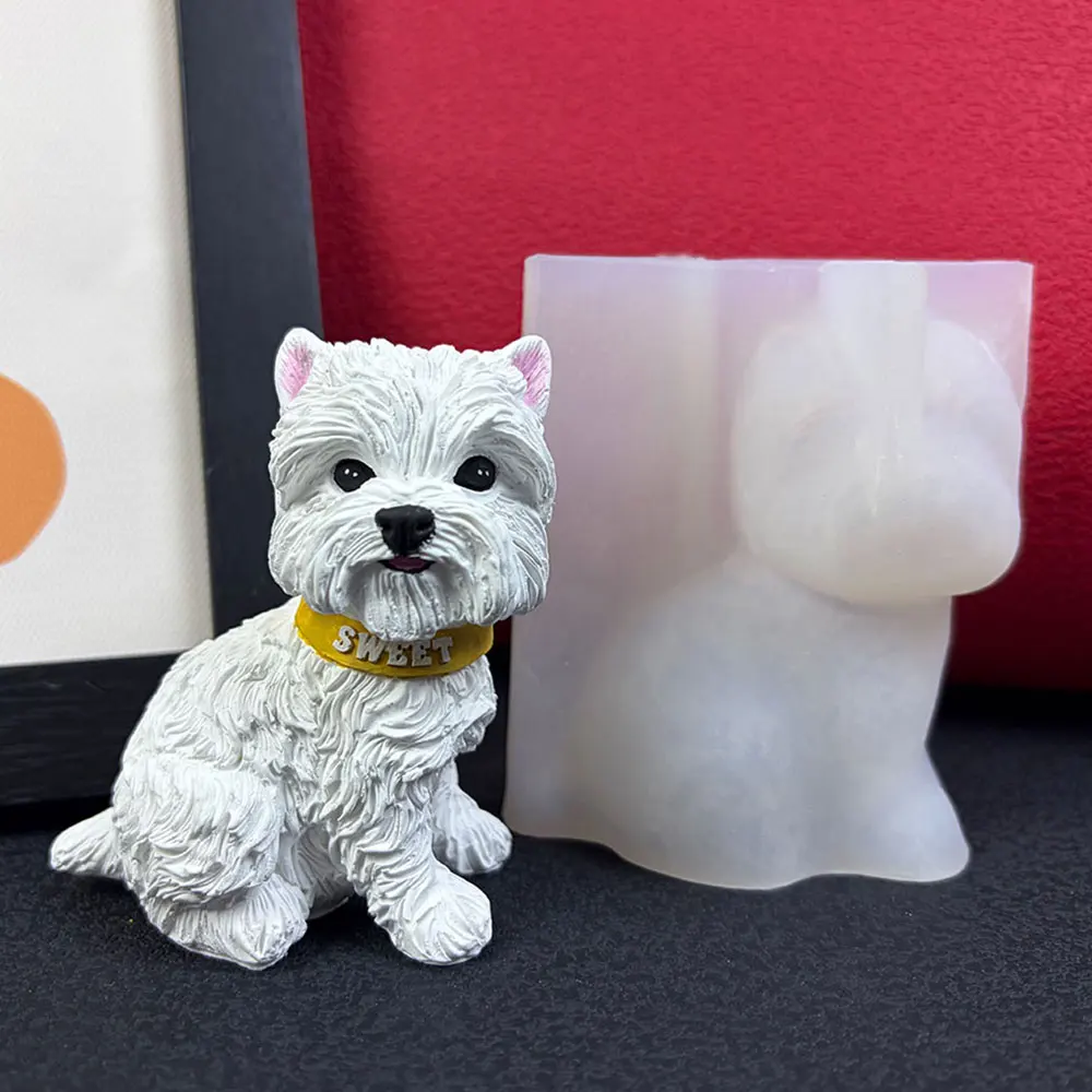 West Highland Terrier Memorial Mold, Animal Dog Silicone Mold for DIY Resin Gypsum, Pet Loss Keepsake & Tribute, Handmade Craft