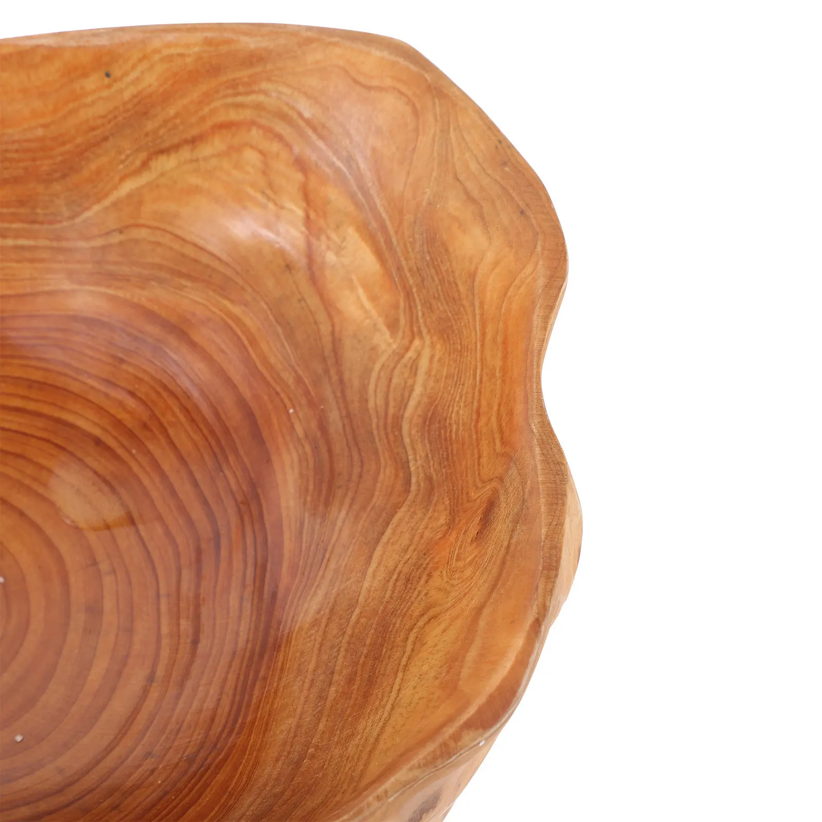 

Root Carving Solid Wood Fruit Tray Polished Wooden Serving Tray for Dry Fruits Dessert Table Setting Wood Bowl