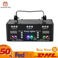 DJ Disco Light Party Light 21 LED RGB Light Sound Control Strobe Self-Propelled and DMX Effect Spotlight w/Laser and LED