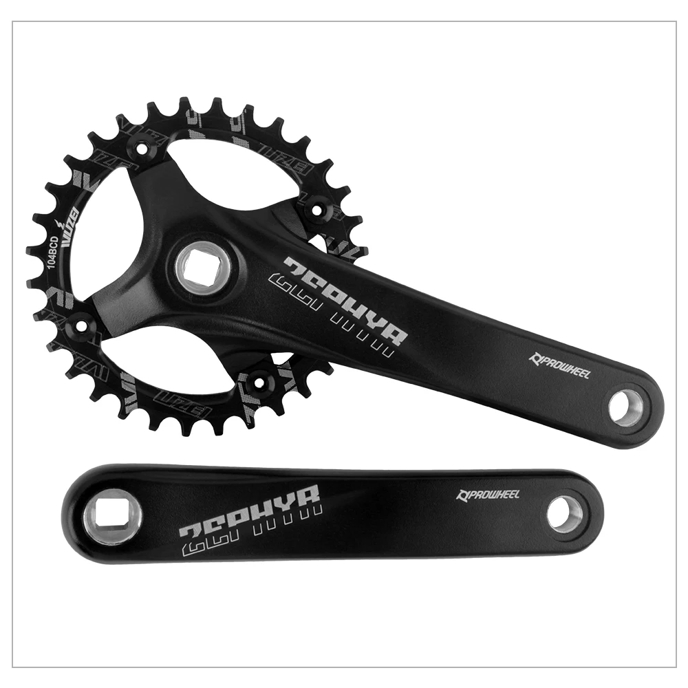Prowheel MTB Kurbelgarnitur 170 175mm Mountainbike Vierkantloch-Kurbelsatz 32T-52T 104BCD Narrow Wide Kettenblatt Fatbike Kettenrad – Detail 20