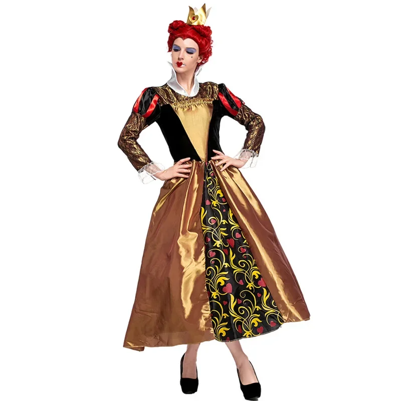 Sexy Alice In Wonderland Queen of Hearts Cosplay Costume Halloween Carnival Party Mad Hatter Fancy Dress