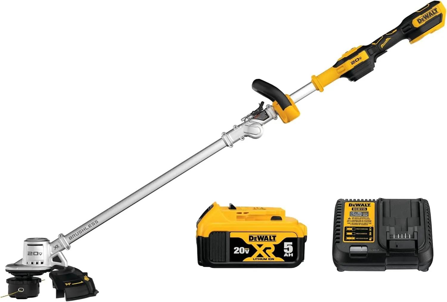 DEWALT 20V MAX* String Trimmer Kit, 5-Ah (DCST922P1)