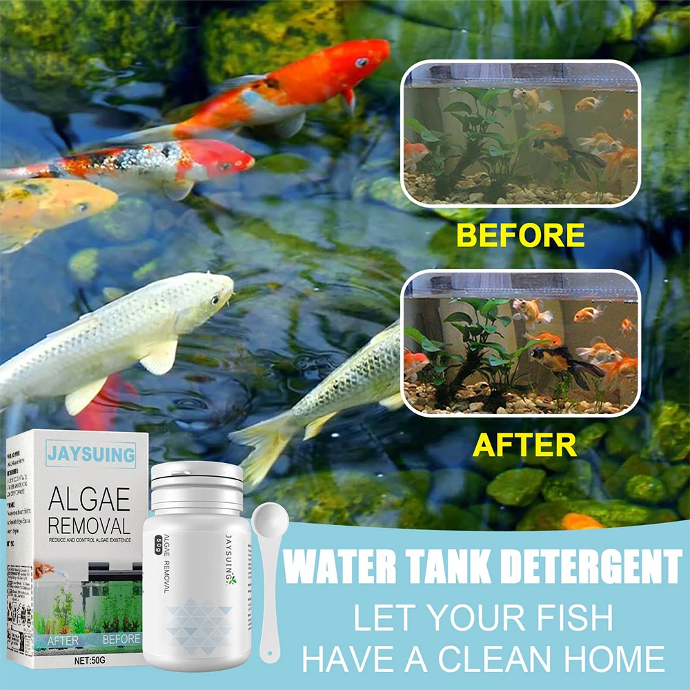 1Pcs,Algae Removal Agent Purifier Aquarium Algae Removal Algaecide Detergent Cleaning Algae Prevention Fish Tank Moss Remover