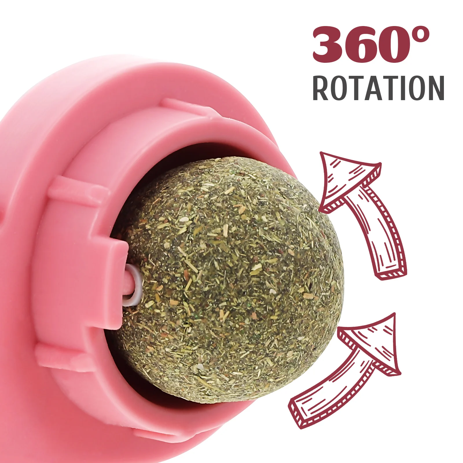

Wood Cat Nip Lick Catnip Rotating for Indoor Pp Treats Cats