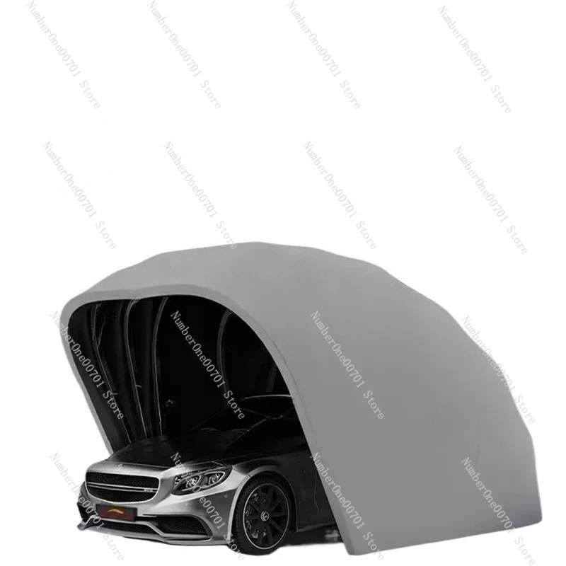 5.5m Semi & Full Automatic Retractable Carport, Mobile Garage Folding Sunshade for Car Parking Shed