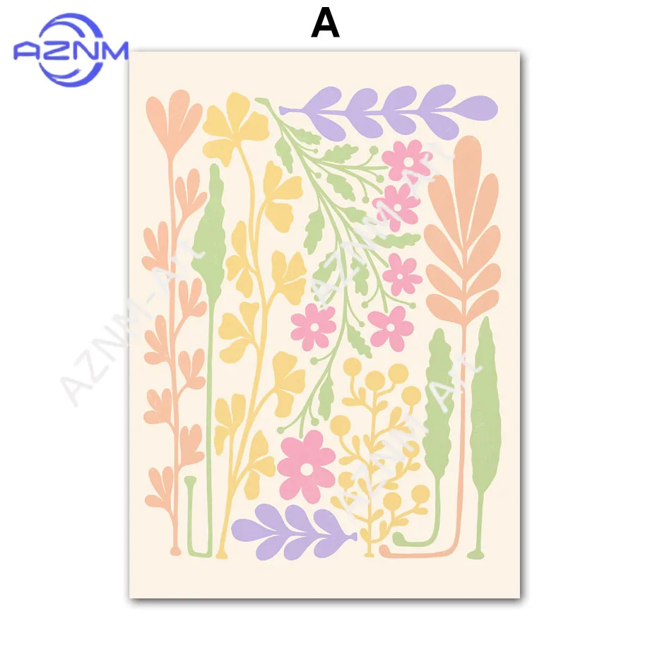 1PC Fresh Flowers Sun Rainbow Silhouette Wall Art Canvas Painting Nordic Poster And Prints Wall Pictures For Living Room Decor - view 4