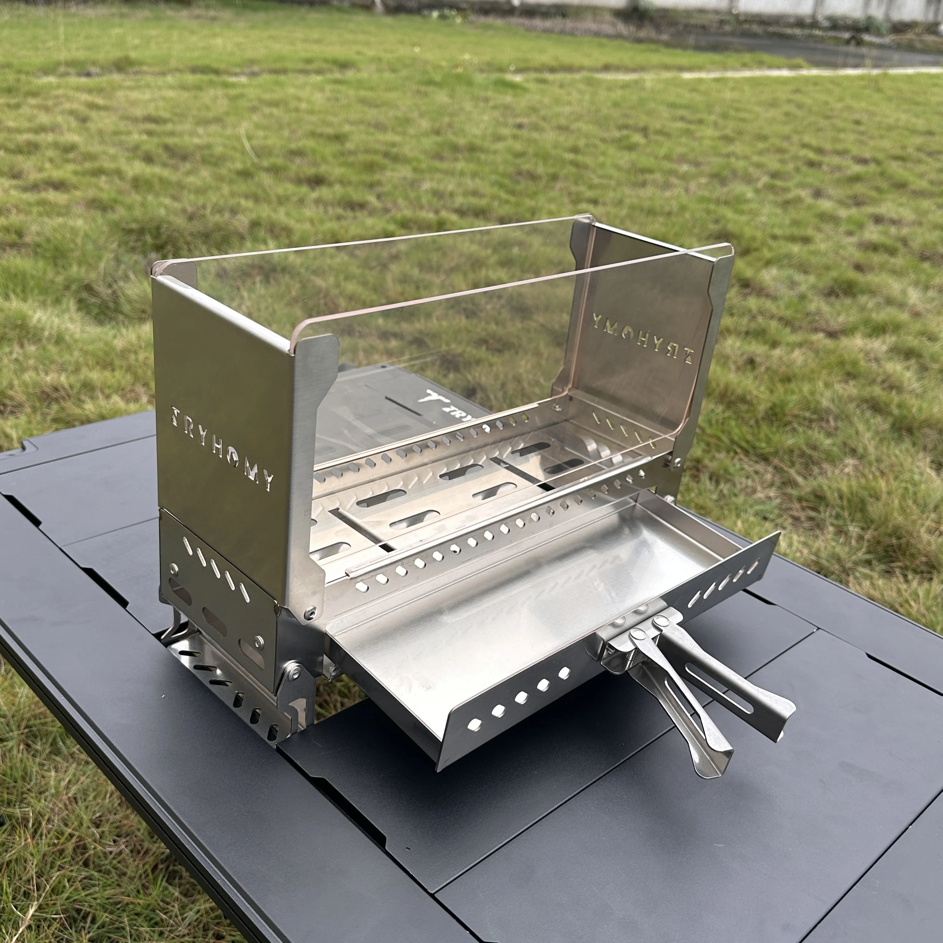 Tryhomy IGT Half-Unit Desktop Stove Foldable Stainless Campfire