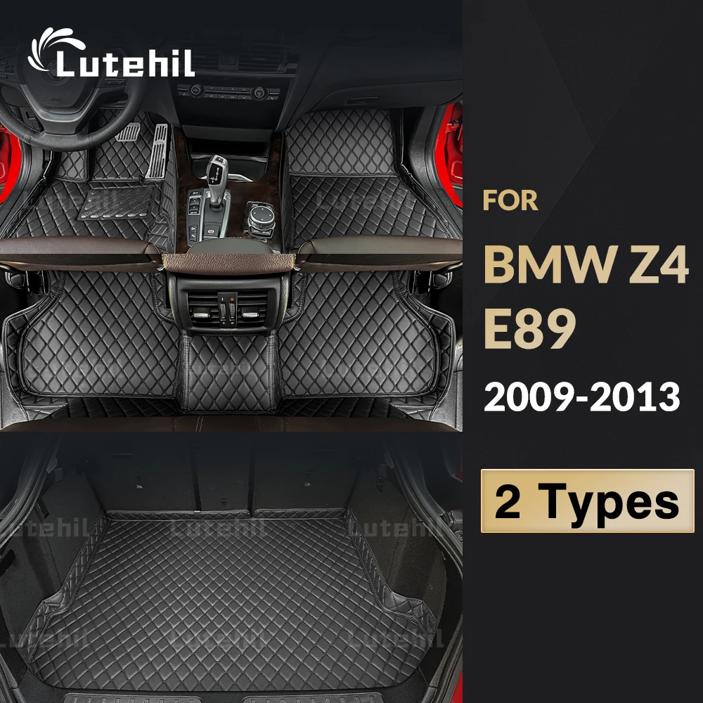 

Lutehil Car floor mats for BMW Z4 E89 2009 2010 2011 2012 2013 Car Trunk Mat auto foot Pads carpet cover interior accessories