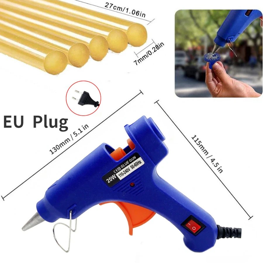 New Car Dent Puller Repair Tools EU Plug Glue Gun Set Body T-Bar Dent Remover Sheet Metal Multiple Size Suction Cup Puller Kit