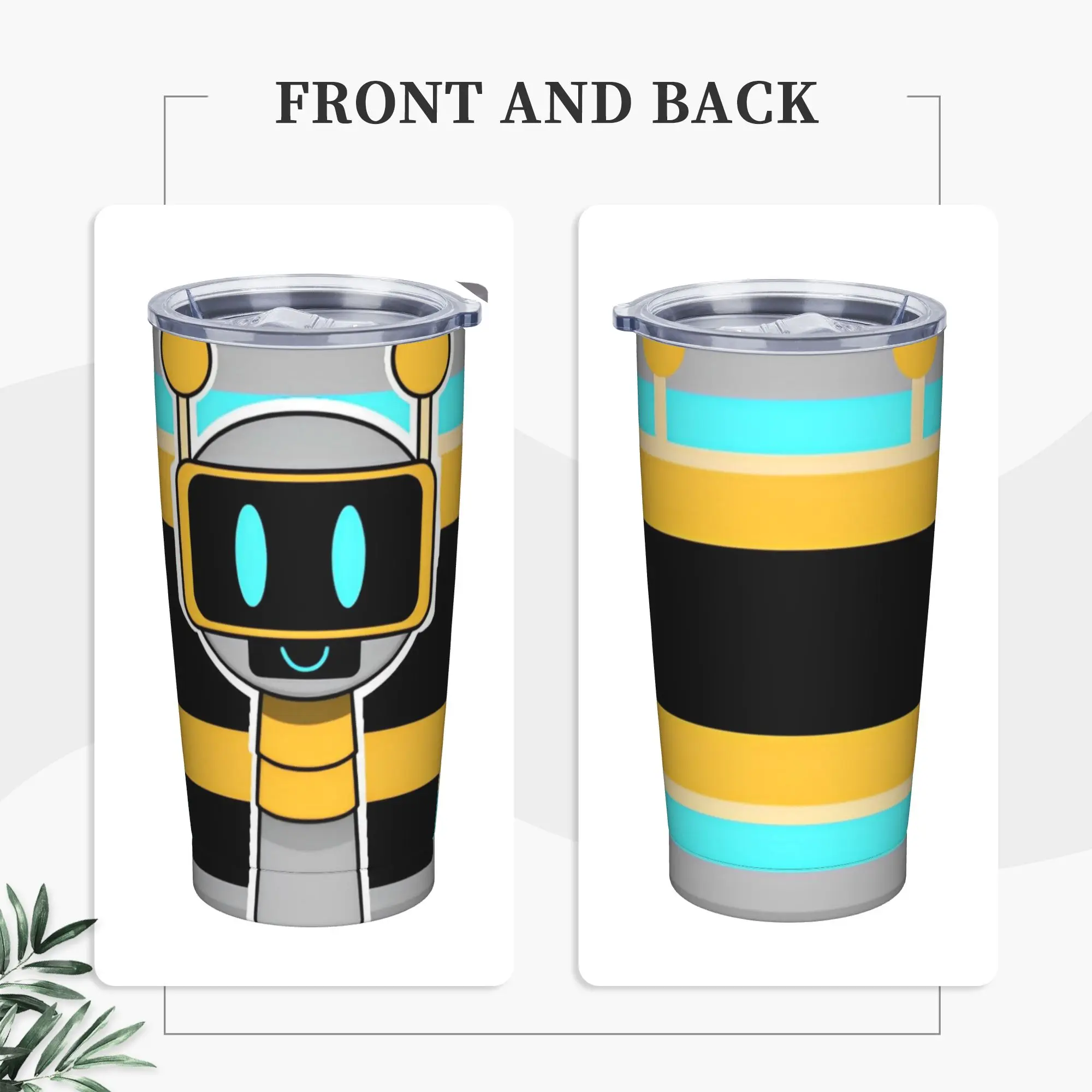 Sprunki Cartoon Anime Tumbler Vacuum Insulated  Coffee Cups with Lid Straw Car Mugs Water Bottle