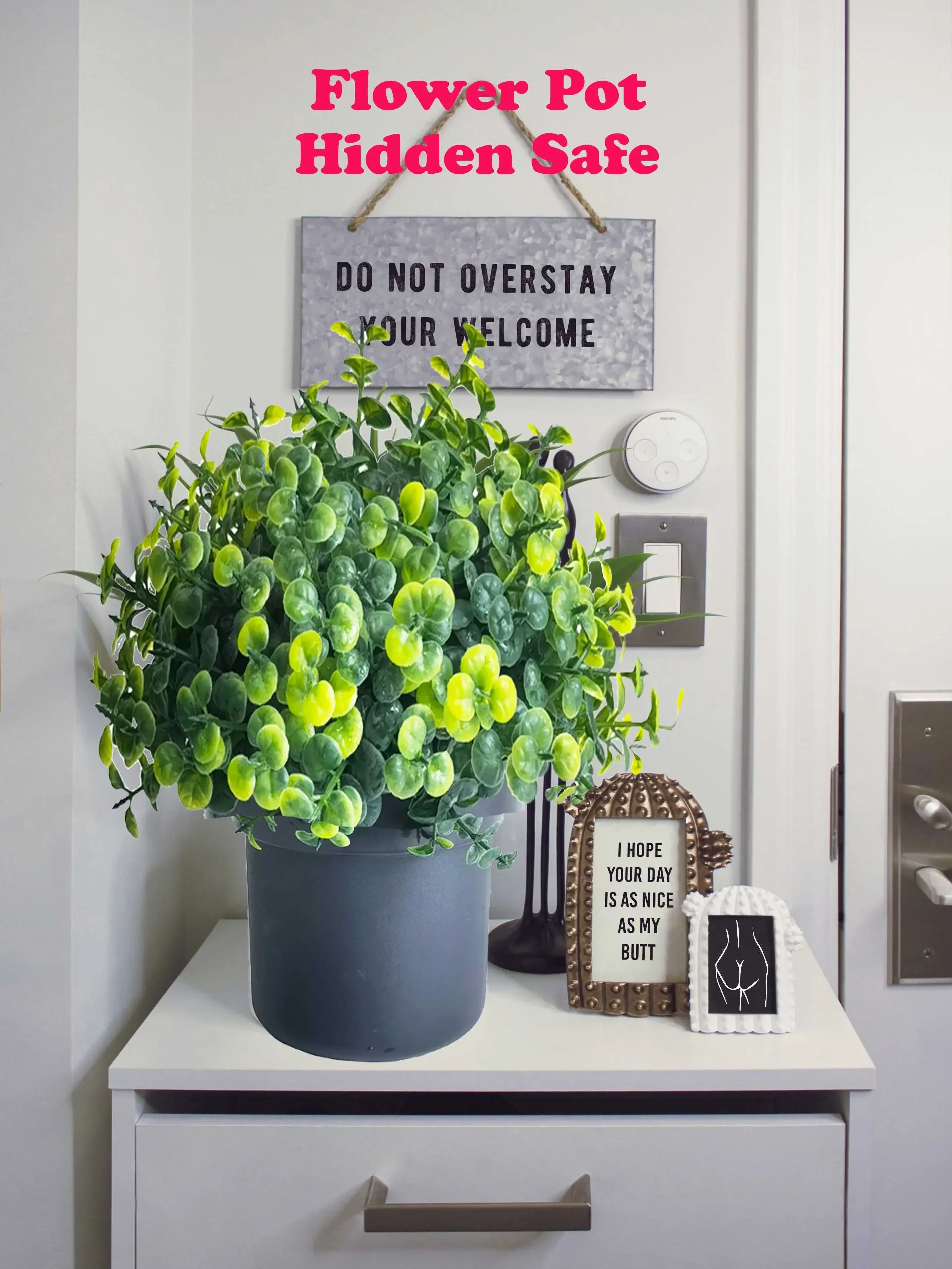 Private Money Box Double Layer Flower Pot Hidden Safety Surprise Secret Hideaway Plant Stash Money Keys Jewelry Valuables