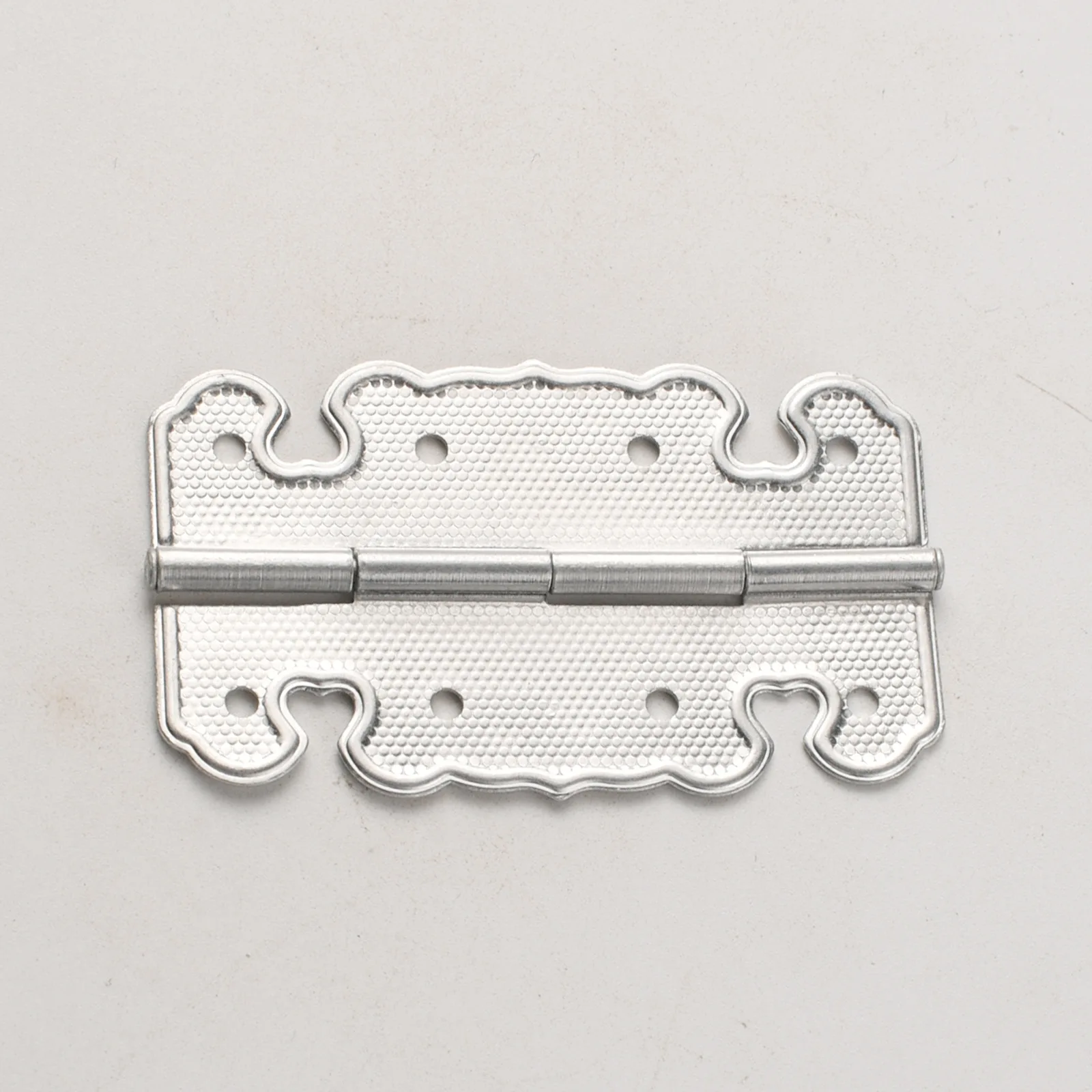 Aluminum alloy hinge surface-mounted casement jewelry box, small camphor wood leather hinged wooden box
