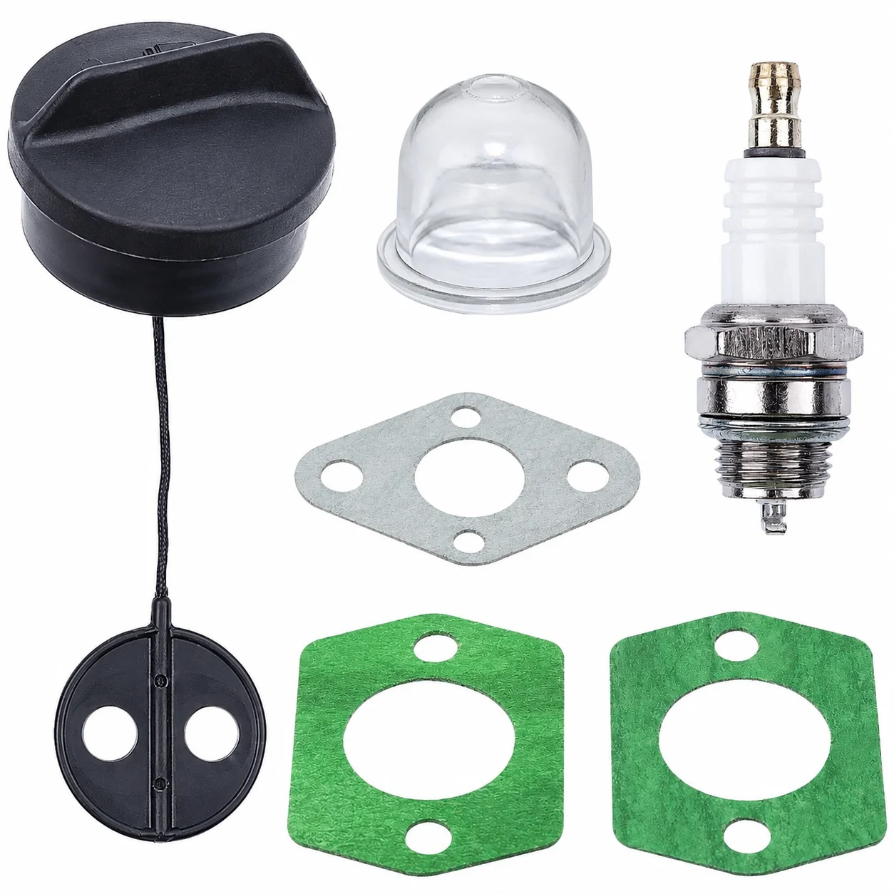 Fuel Cap Spark Plug Oil Bubbler Carb Intake Gasket Kit For Stihl FS38 FS45 FS55 FS56 FS80 FS85 FS88 Brushcutter 4128-350-0505