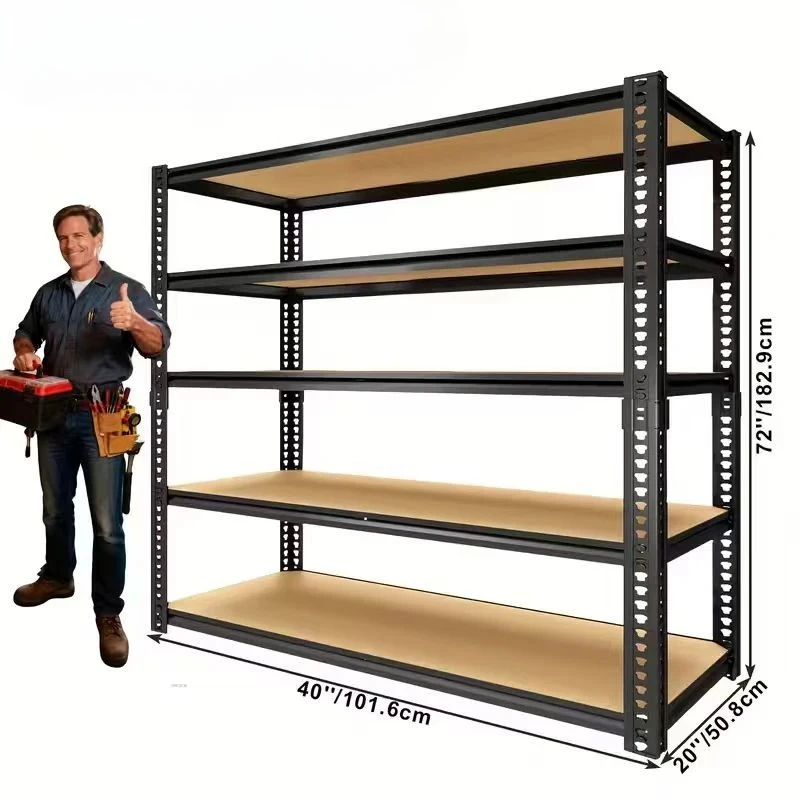 

3050 LB Sturdy Metal Storage Racks - Extra Wide 40" Robust Garage Shelving System with Adjustable Height, Tool-Free Assembly