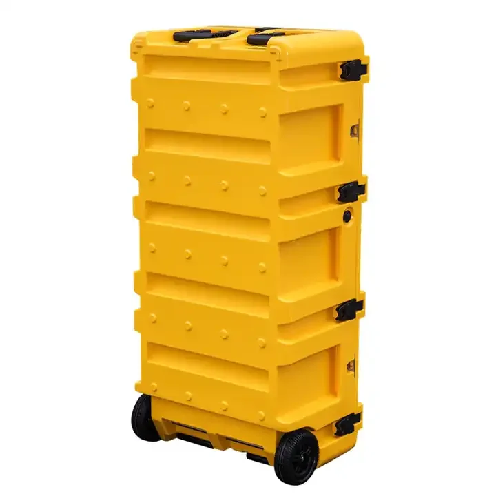 Rotomolded Hard Plastic Carrying Case with Wheel, Tool Box with Trolley, Large Capacity, 175L