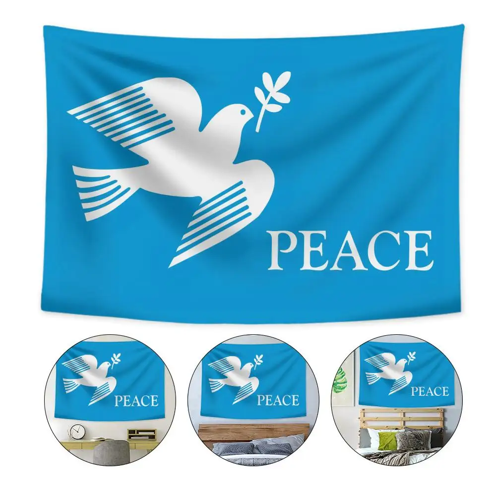 

Peace Pigeon Dove Tapestry Custom Home Living Room Bedroom Wall Decor Wallpaper Backdrop Cloth With Clips