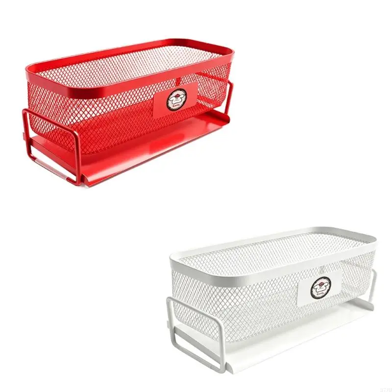 Kitchen Sink Drain Rack, Open Metal Countertop Holder with Sloped Drain Base for Sponge Brush Soap Bottle Storage 37JD
