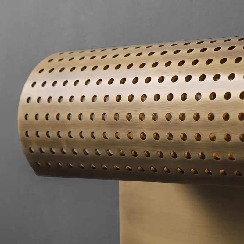 Nordic luxury all copper wall lamp, retro style black square wall lamp,creative curled edge design decorative wall lamp YX465RE