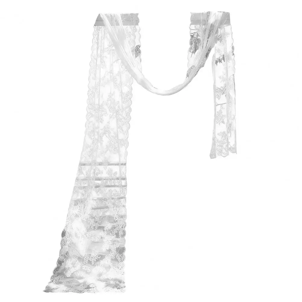 Wear-resistant Curtain Wedding Arch Draping Fabric White Lace Sheer Backdrop Curtain for Wedding Ceremony Bridal Shower Party