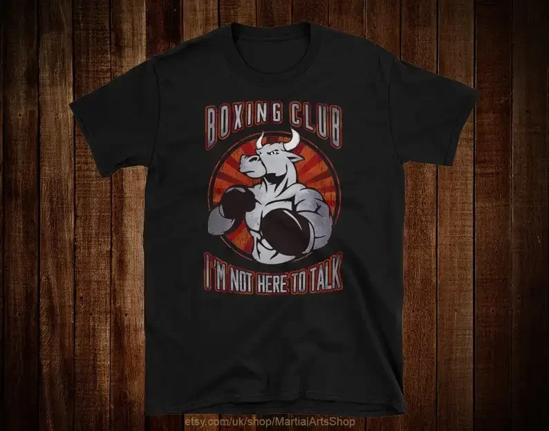 

Bull Pro Boxing Boxer Boxing Motivation Gym Training T-Shirt 100% Cotton O-Neck Short Sleeve Casual Mens T-shirt Size S-3XL