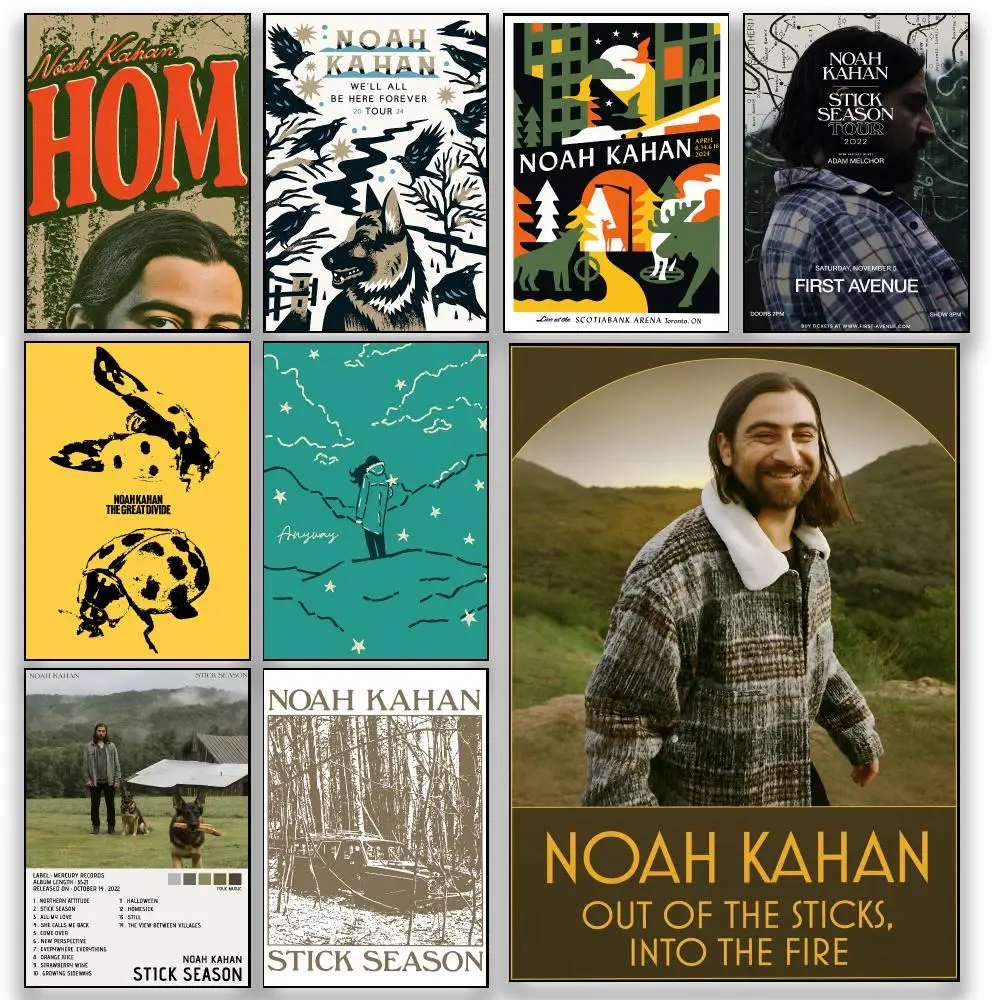 Music N-Noah Kahan Folk Pop Singer Aesthetic Poster HD Wall Decor for Bedroom Living Room Dorm Bar Cafe Office Gift