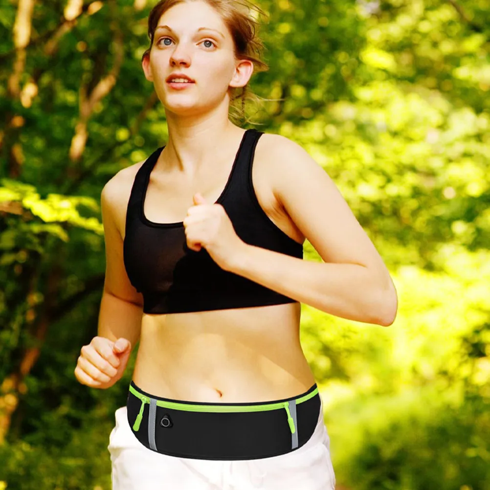 1Pcs Water Resistant Waist Pack 7 Inches Unisex Sports Fanny Pack Lightweight Breathable Big Capacity Phone Pocket Running Gym