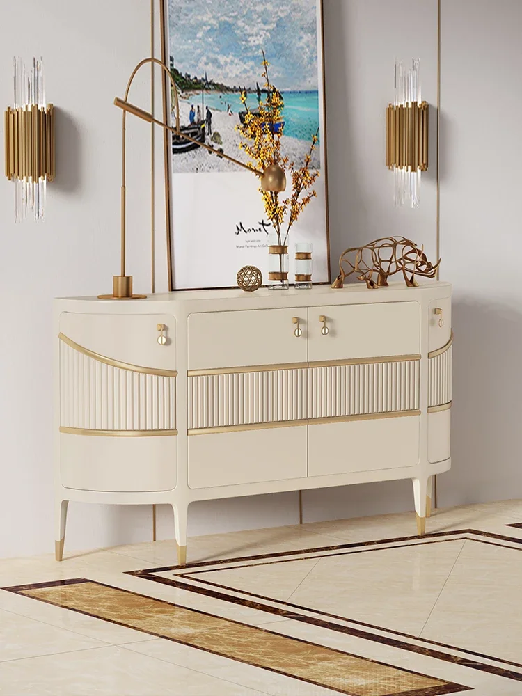 

Роскошный ветровой сервант, шкафчики из цельного дерева, шкафчики, современные минималистичные домашние напольные шкафчики, серванты для ресторанов.