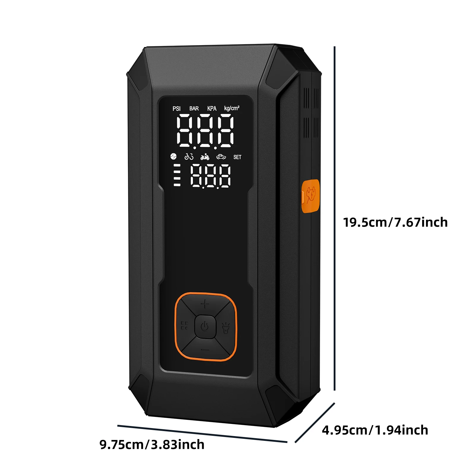 12V Car Jump Starter 8000mAh Portable Wireless Tire Inflator Auto Emergency Booster  Starting Device Power Bank For Car