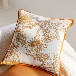 30x50/45x45CM Orange Throw Pillow Cover Nordic Light Luxury Stamping Waist Cushion Cover Decor Home Decorative Pillowcase