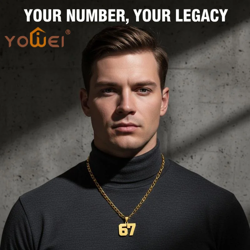 Latest 67 Necklace Fashion Punk Tag Letter Stainless Steel Pendant Necklaces For Men Women Jewelry Sportsmanship Gift