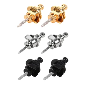 2 pcs guitar low strap lock Skidproof straplock locking pins, guitar strap buttons pins metal guitar accessories 10 Main Sales Tarrachas Guitar with lock - №2