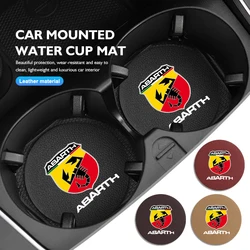 Universal Car Coaster Anti-Slip Mats Water Cup Drink Pads For Abarth Stilo Ducato Palio Bravo Linea Doblo 500 Grande Tipo