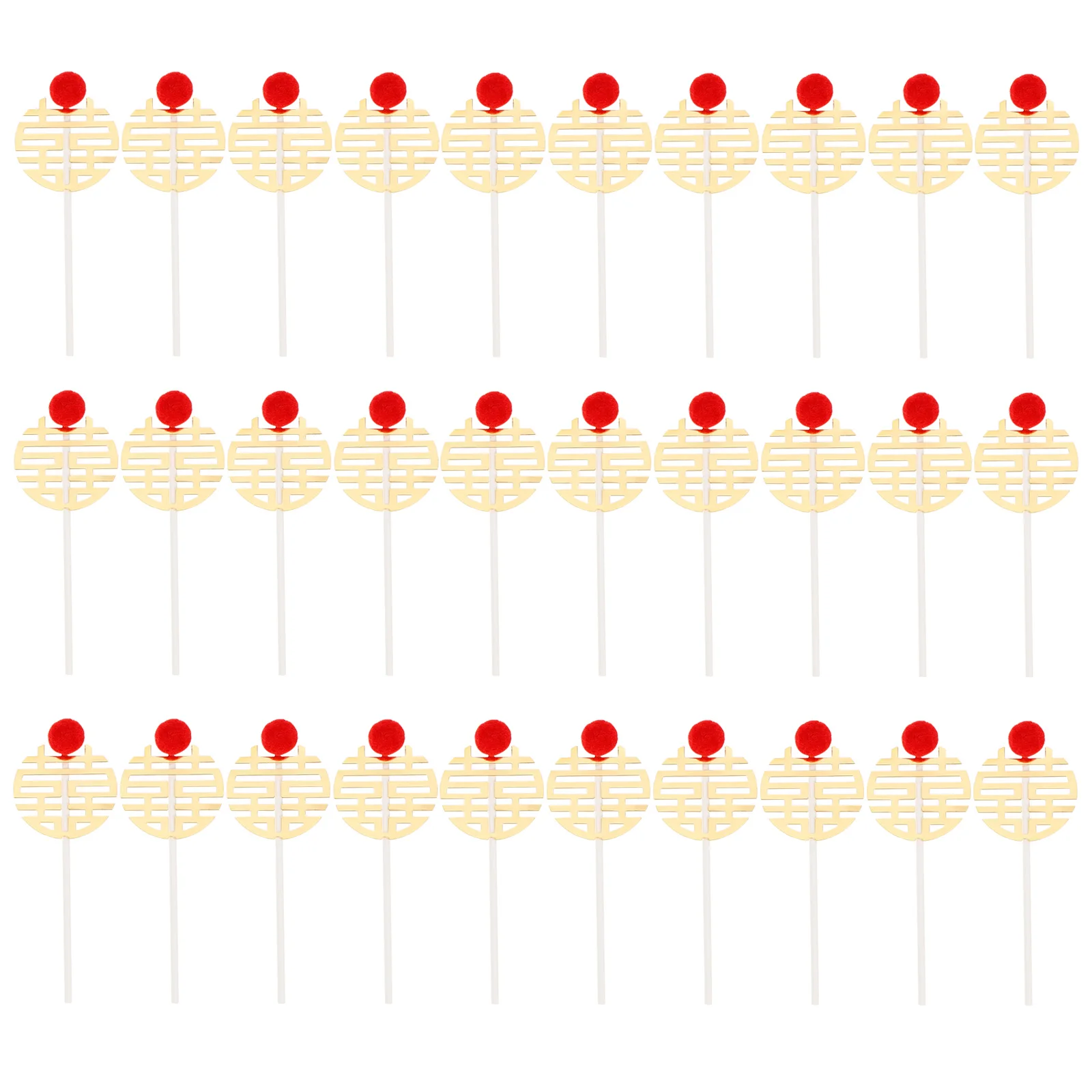 

Topper Chinese Style Wedding Decor Assorted Words Toppers For Cake Baking Insert Safe Material Perfect Anniversary