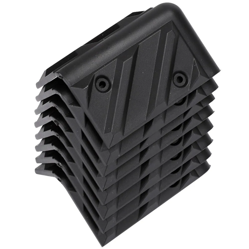 8PCS Thickening Universal Speaker Corner Protector Black Sturdy & Shockproof Plastic Right Angle Wrap