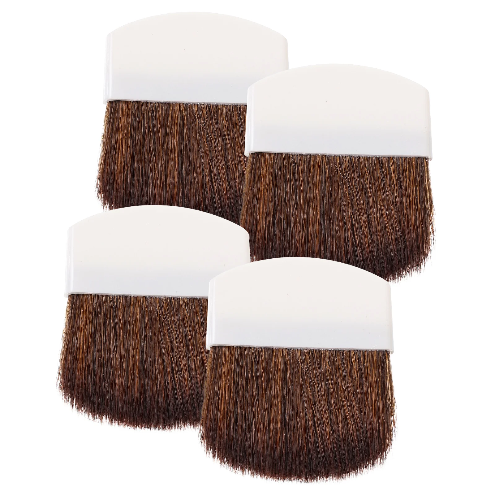 4 pçs pincéis de maquiagem pequena escova de pó para pó solto blush iluminador ferramentas faciais cerdas macias portátil para mulher