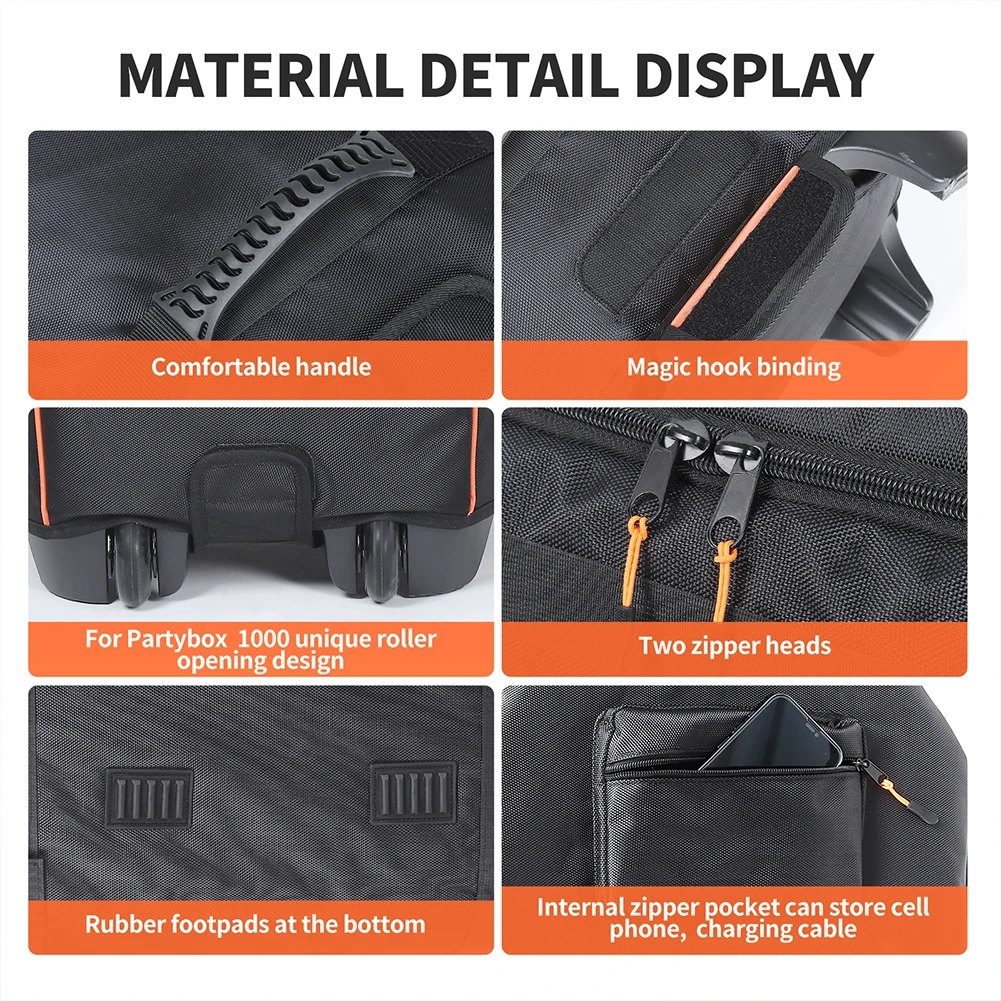 

Oxford Cloth Protection Speaker Storage with Handle Speaker Protective Case Foldable Carrying Storage Bags for PartyBox 1000