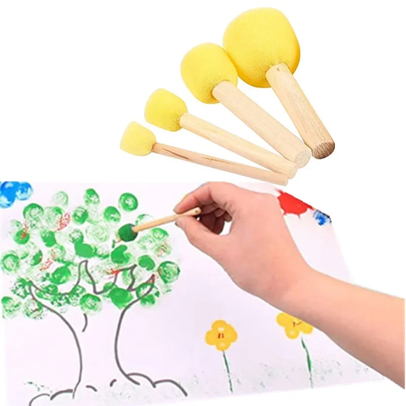 5Pcs Ceramic Sponge Stick Set Absorbent Sponge Brush Sculpture DIY Ceramic Art Tools Supplies