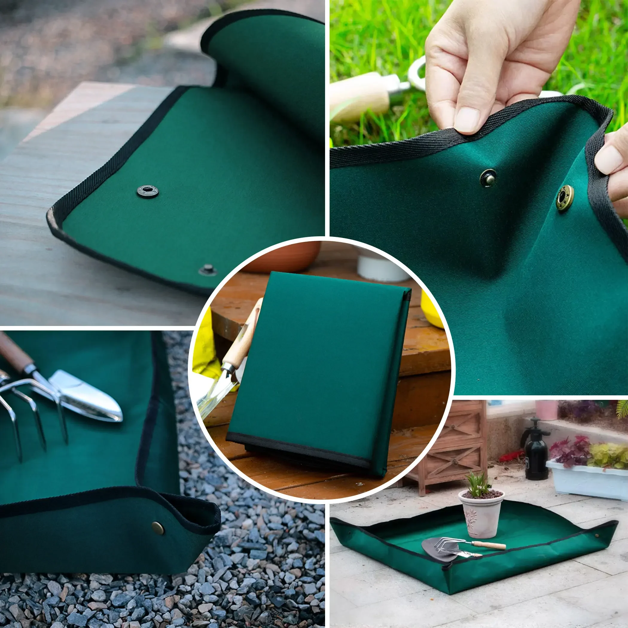 Thickened Oxford Fabric Waterproof Plant Repotting Mat, Portable Garden Flower Potting Soil Watering Transplanting Pad