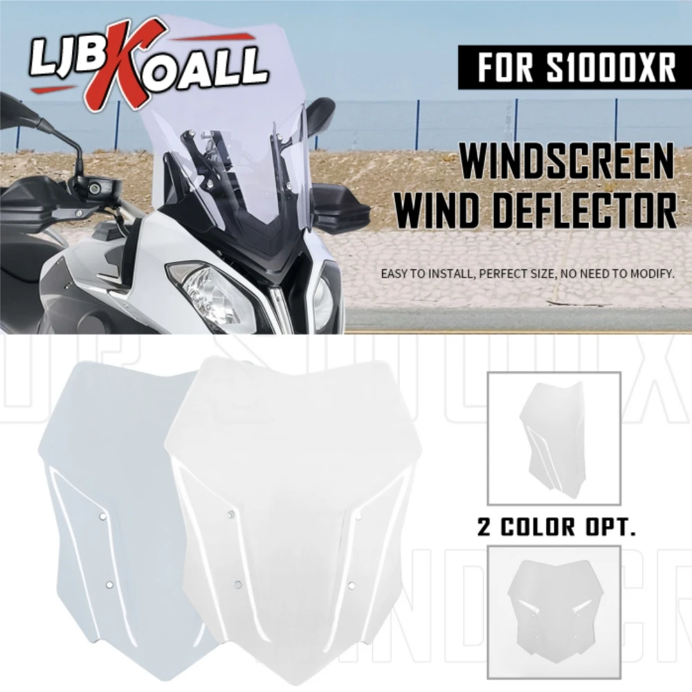 

LJBKOALL S1000XR Windshield Windscreen for BMW S 1000XR S1000 XR Wind Deflectors Viser Visor S1000XR Sports Windscreen 2015-2019