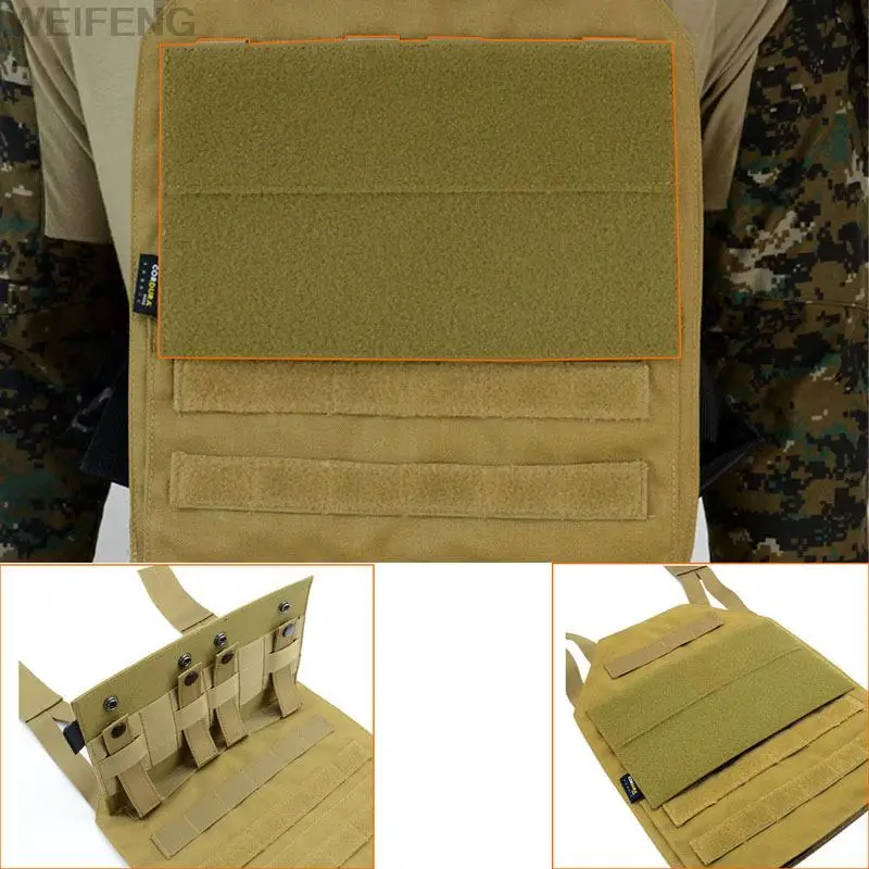 Tactical Vest Patch Modular ID Hook&Loop Pad Panel Molle Converter Ribbon Adapter Panel for DIY Patch Badge Military Army Vest