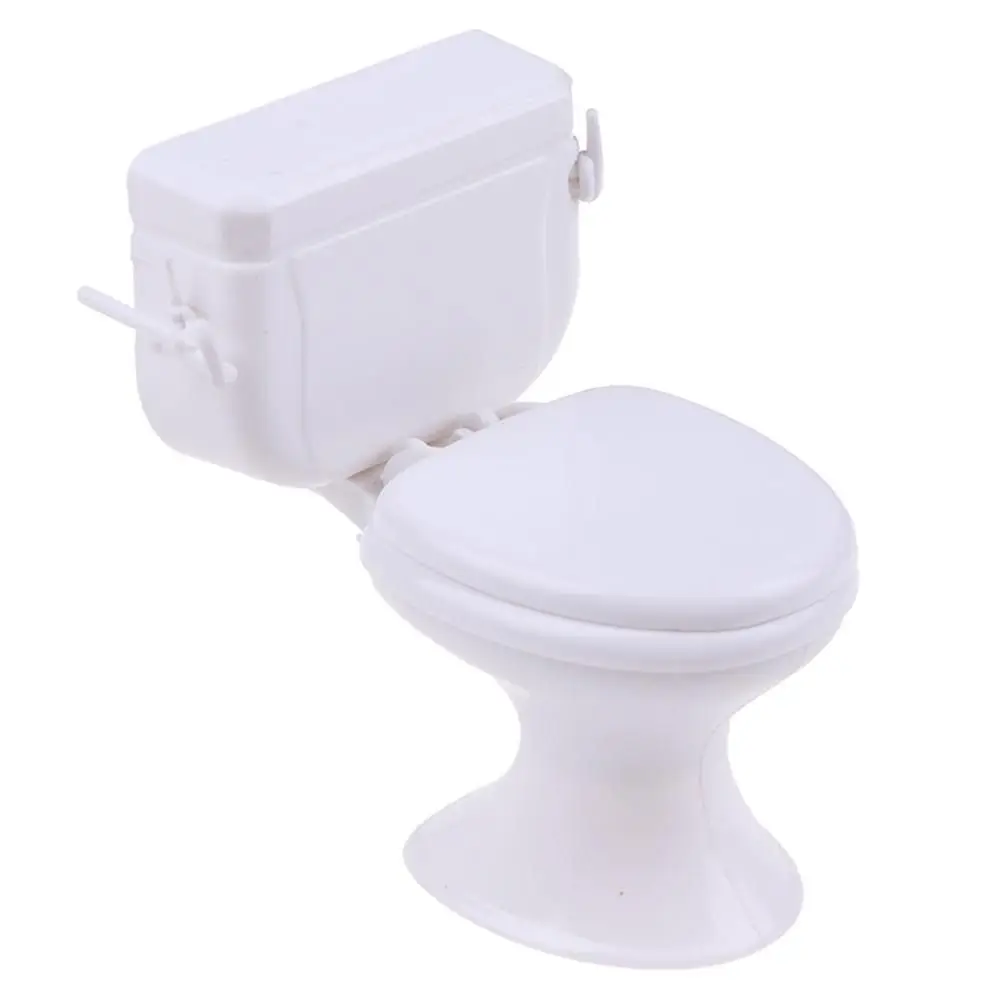 Craft Mini House Decoration Toys Bathroom Ornament Miniature Toilet Doll Accessories Dollhouse Furniture White Closestool Model