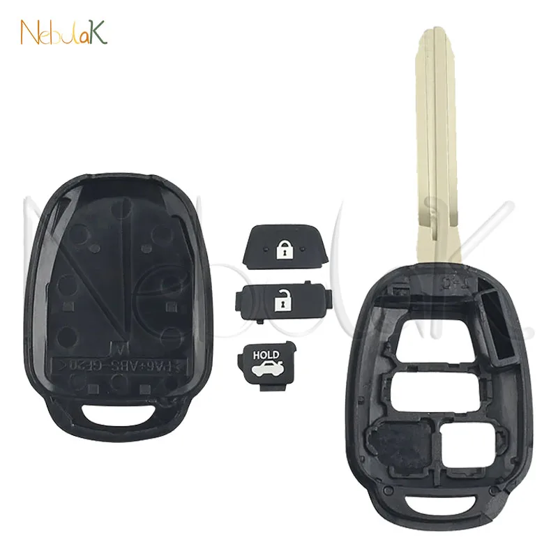 Remote Car Key Shell Case for Toyota Camry Prius Highlander Corolla Yaris Tacoma RAV4 Tundra TOY43 2/3/4 Buttons Housing Cover