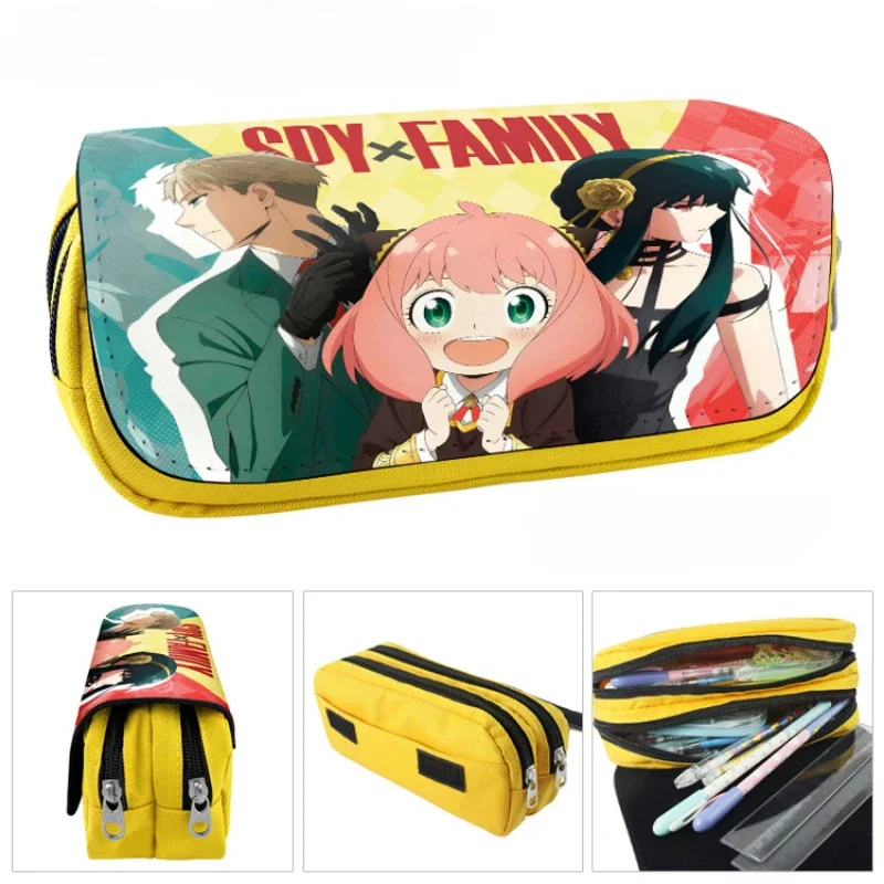 Anime Spy X Family Pencil Bag Women Large Capacity Student Kawaii Cosmetic Cases Anya Smug Coin Purse School Supplies Bag Gift