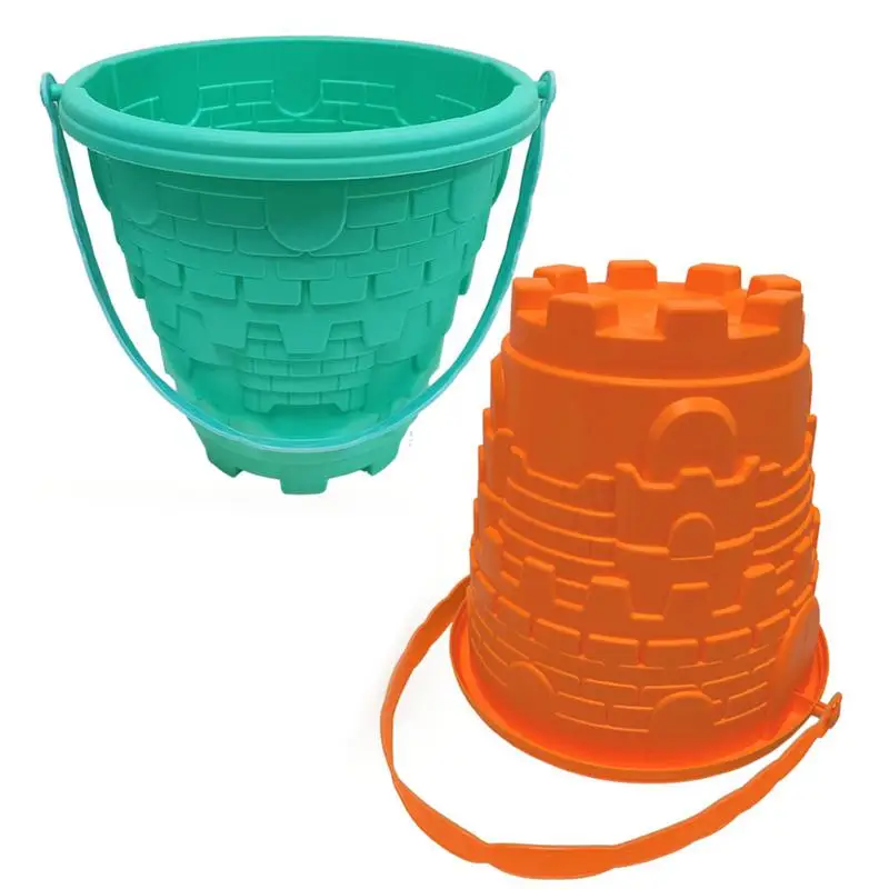 Beach Sand Toys Kit Sand Bucket And Shovels Set Portable Sandbox Castle Supplies For Friends Boys Toddler Girls Family