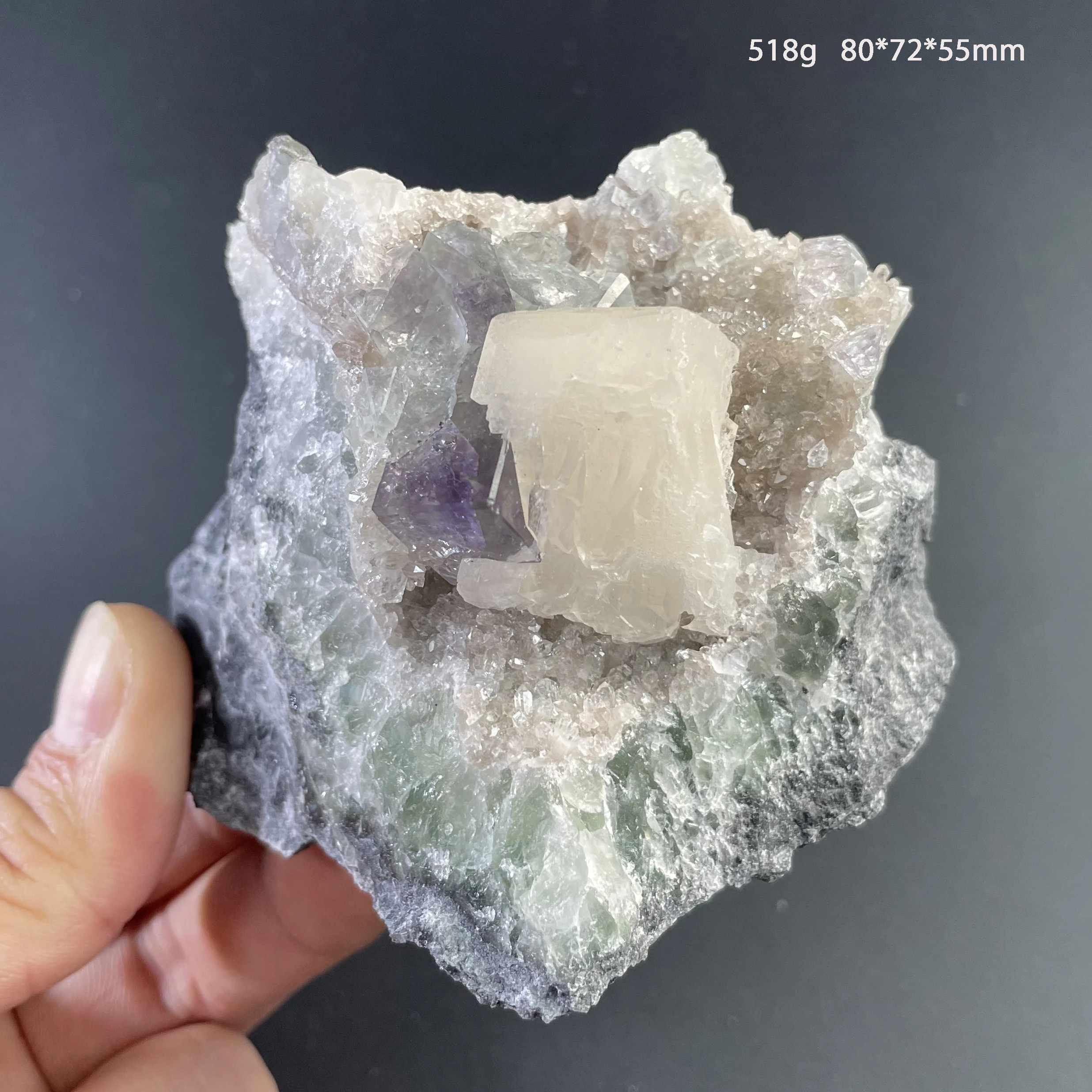 Natural Blue Fluorite Raw Stone Crystal Cluster Mineral Specimen Quartz Rock Home Decoration Gift Healing