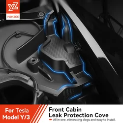 YZ For Tesla Model 3 2024 Highland Hood Water Barrier Box Water Guide Grille Channel Blocking Filter Cover Model 3 Y Accessories