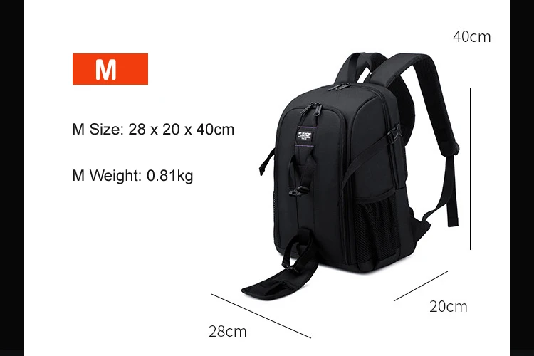 Großer Wasserdichter Fotografie-Kamerarucksack mit Regenschutz für Canon, Nikon, Sony, Pentax - Geeignet für Video-Stativ und DSLR – Detail 4
