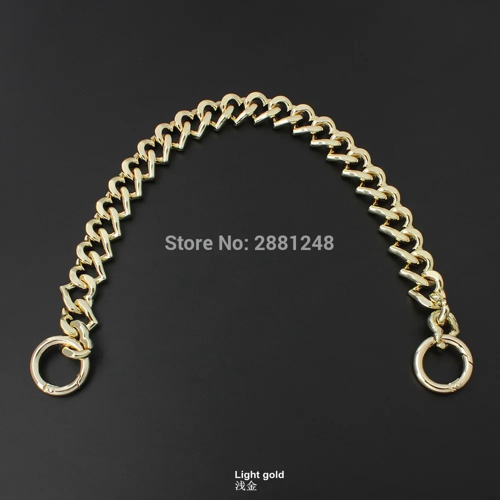 18mm new grade love Heart shape zinc alloy chain strap bag parts handles Accessory Factory Plating  Wholesale handbag